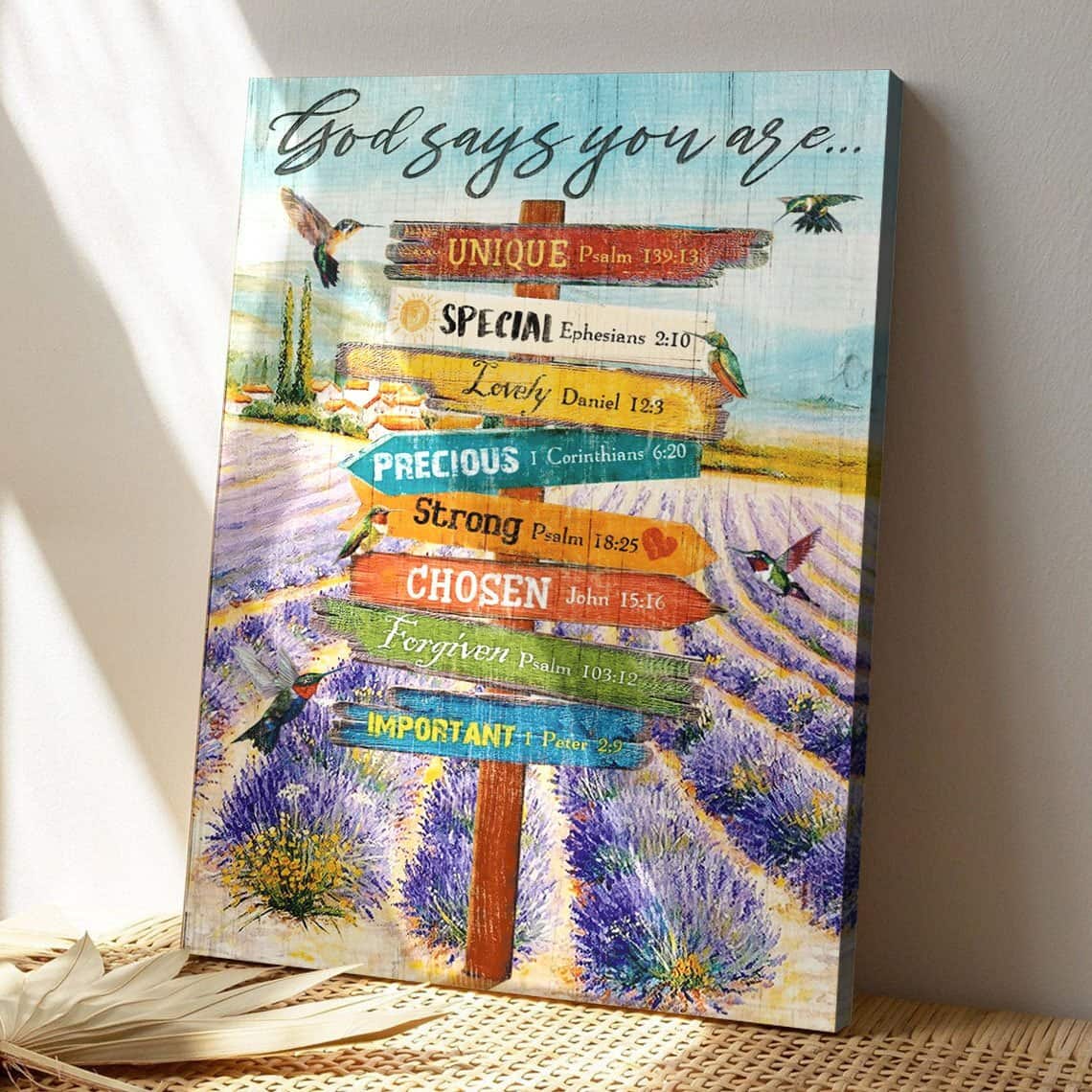 Christian Flower Field God Says You Are Bible Verse Canvas Print Christian Flower Field God Says You Are Bible Verse Canvas Print