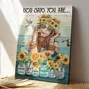 Christian Hippie God Says You Are Bible Verse Canvas Print