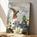 Christian Today I Choose Joy Hummingbird Canvas Print Bible Verse