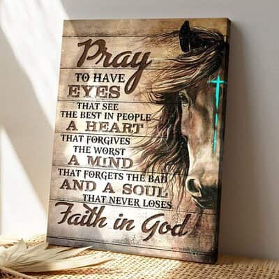 Christian Jesus A Soul That Never Loses Faith In God Bible Verse Canvas Print