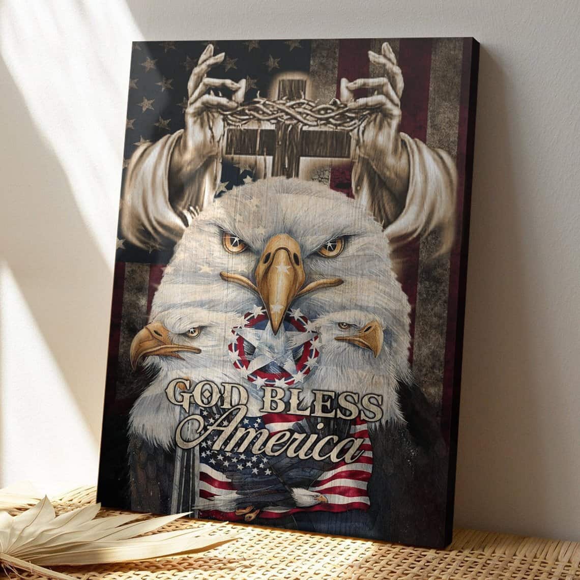 Christian Jesus God Bless Our America Bible Verse Canvas Print Christian Jesus God Bless Our America Bible Verse Canvas Print