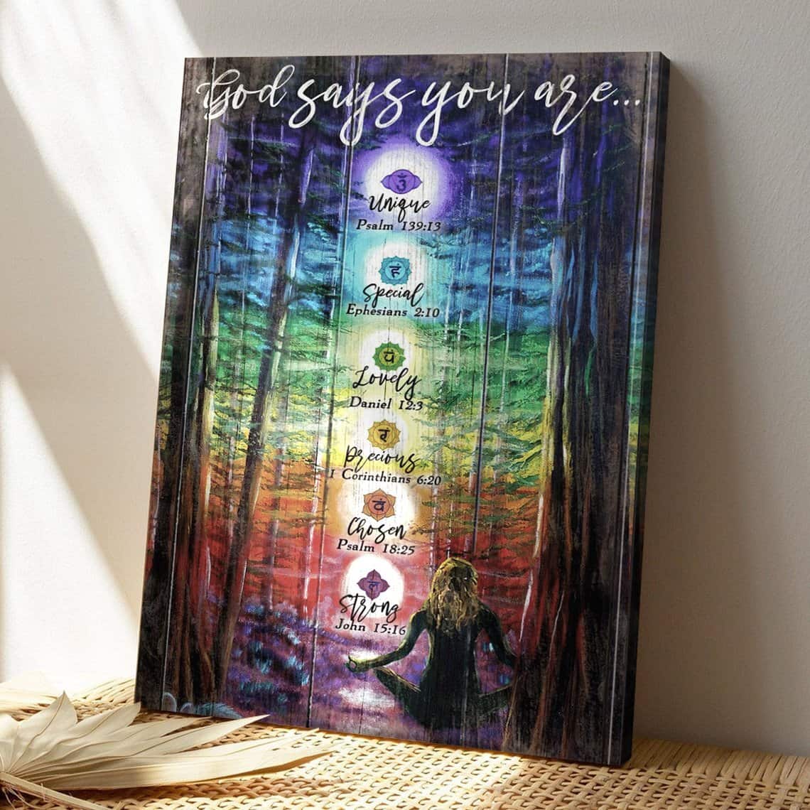 Christian Jesus God Says You Are Colorful Bible Verse Canvas Print Christian Jesus God Says You Are Colorful Bible Verse Canvas Print