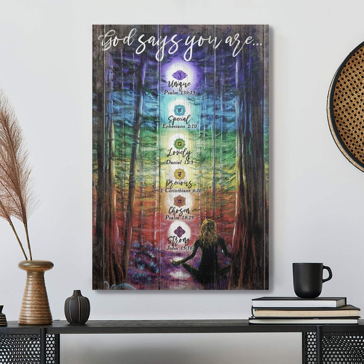 Christian Jesus God Says You Are Colorful Bible Verse Canvas Print Christian Jesus God Says You Are Colorful Bible Verse Canvas Print