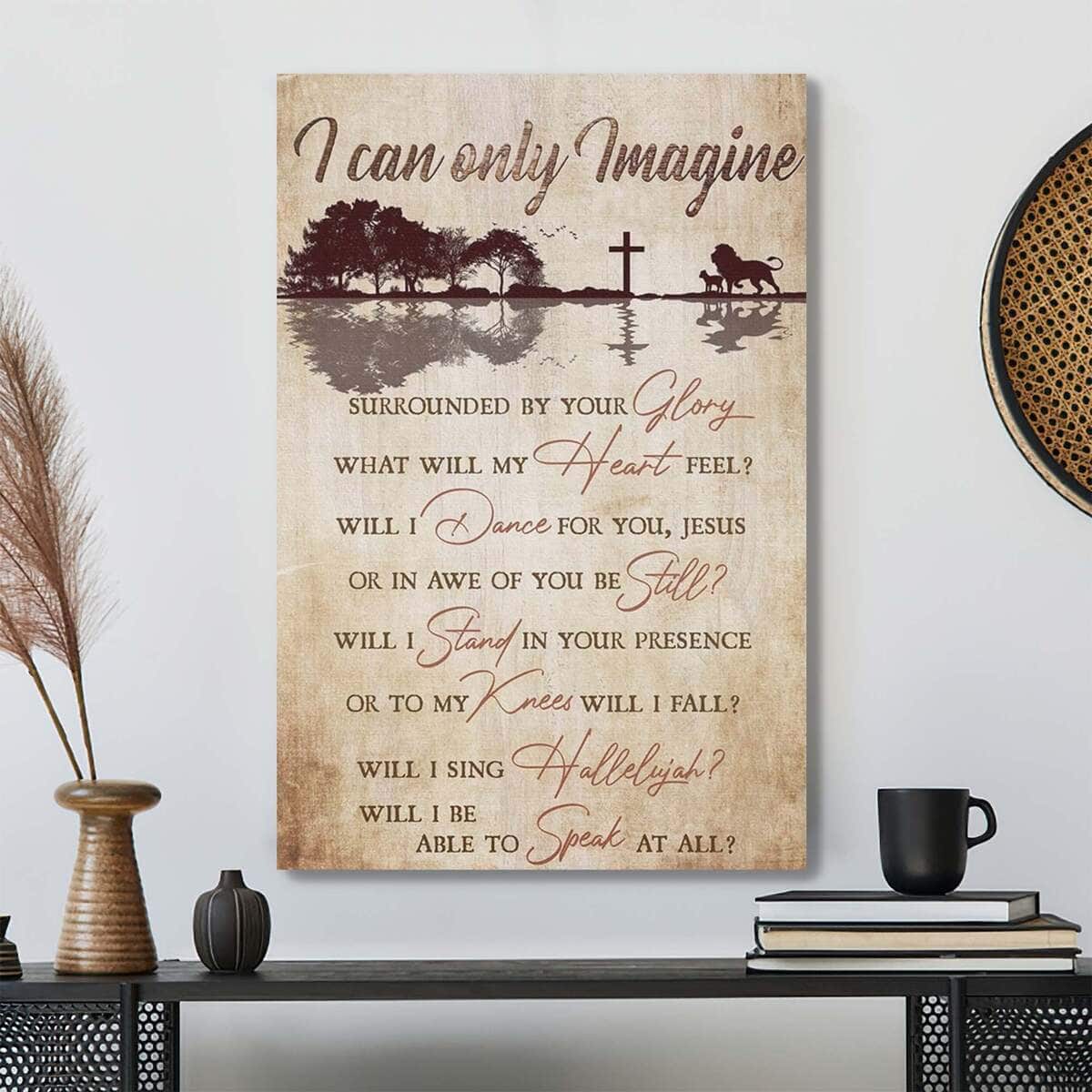 Christian Jesus I Can Only Imagine Guitarist Bible Verse Canvas Print