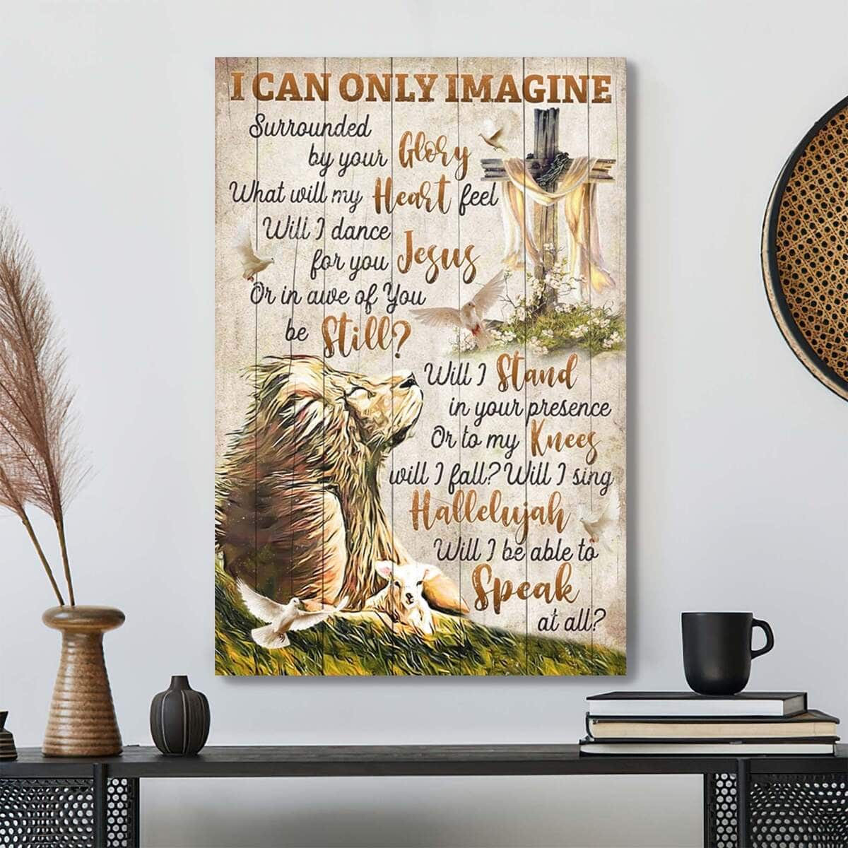 Christian Jesus I Can Only Imagine Bible Verse Canvas Print