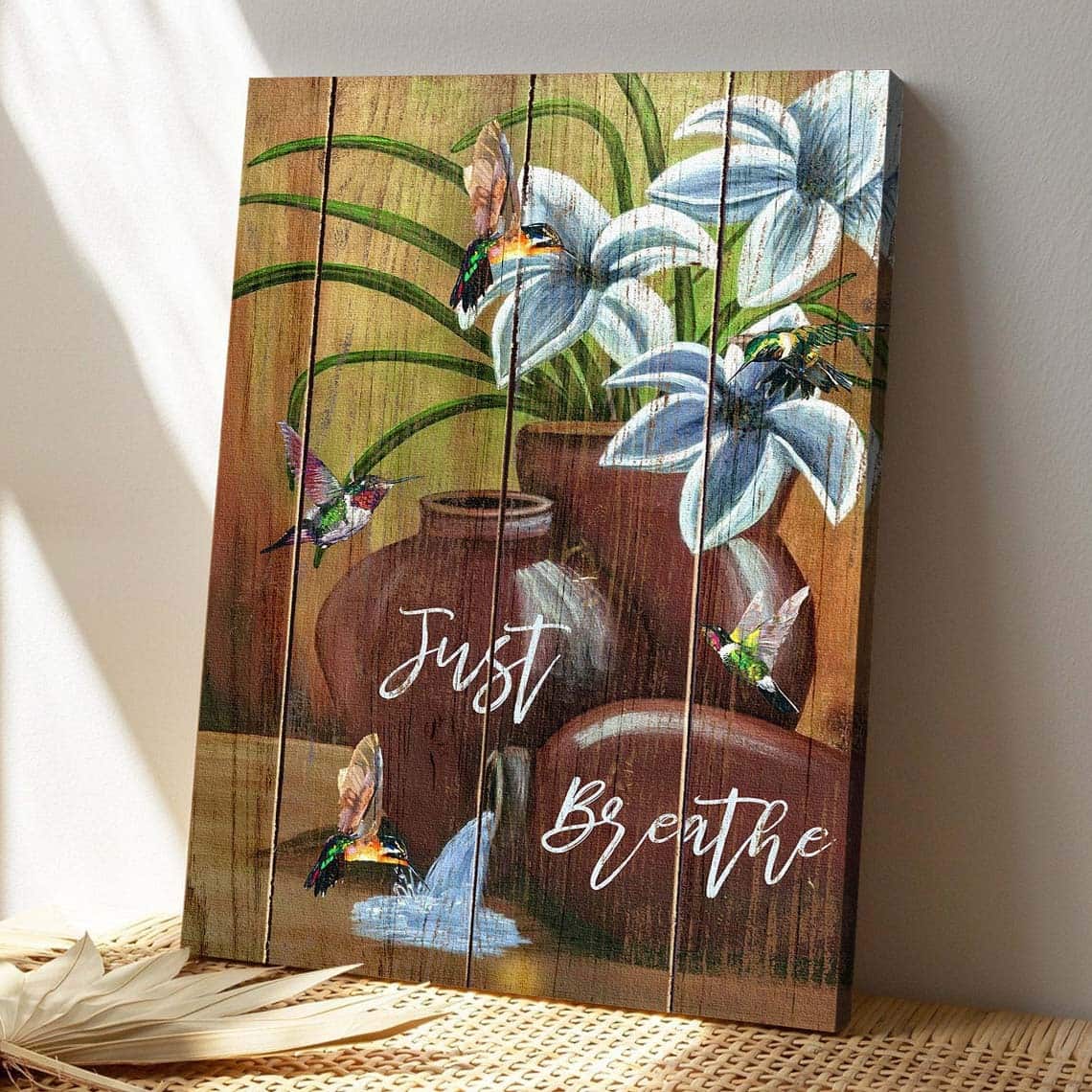 Christian Jesus Just Breathe Bible Verse Canvas Print Christian Jesus Just Breathe Bible Verse Canvas Print