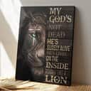 Christian Jesus My Gods Not Dead Bible Verse Canvas Print