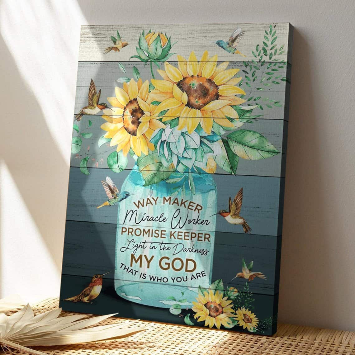 Christian Jesus My Miracle Worker My Way Maker Bible Verse Canvas Print