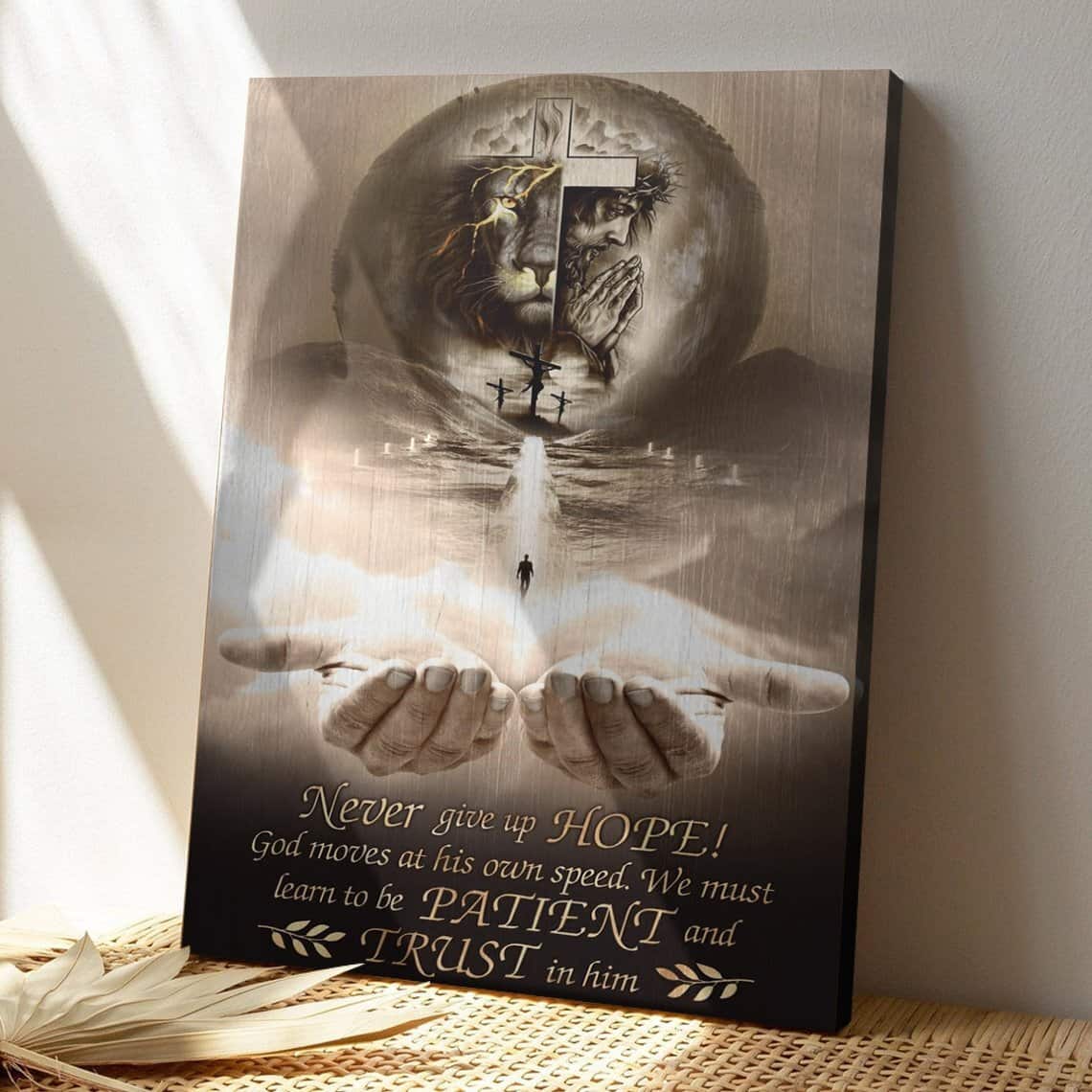 Christian Jesus Never Give Up Hope And Trust In Him Bible Verse Canvas Print Christian Jesus Never Give Up Hope And Trust In Him Bible Verse Canvas Print