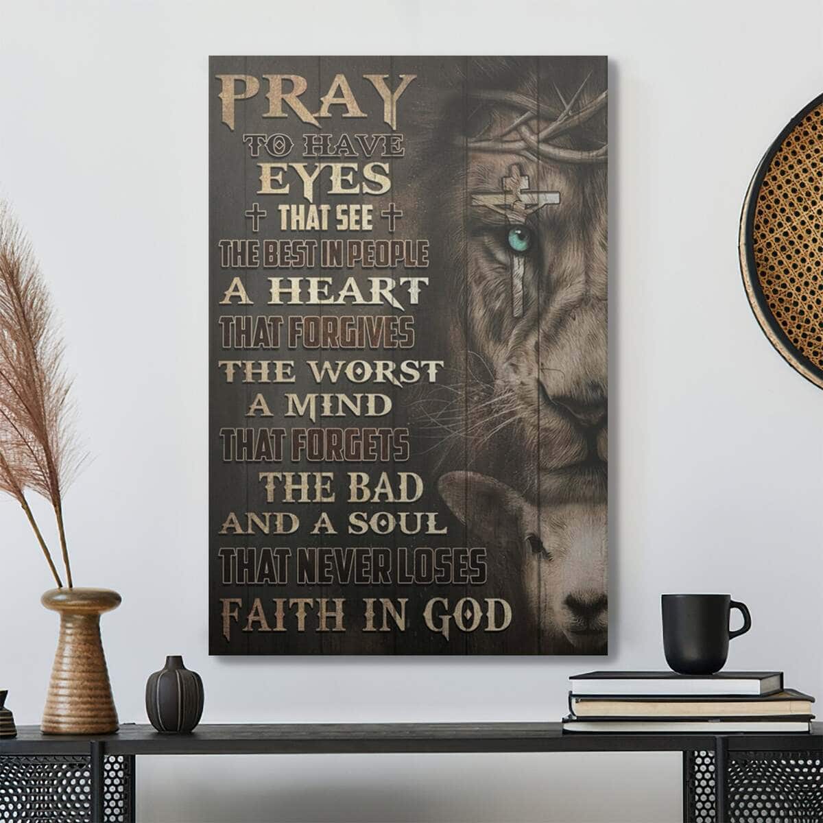 Christian Jesus Pray To Have A Soul That Never Loses Faith In God Bible Verse Canvas Print Christian Jesus Pray To Have A Soul That Never Loses Faith In God Bible Verse Canvas Print