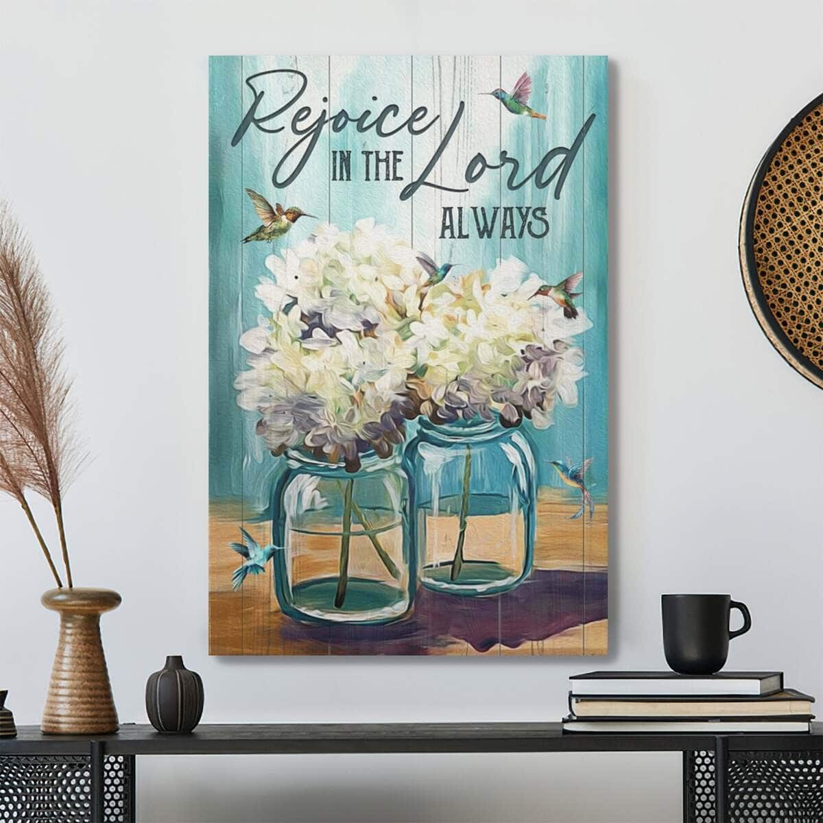 Christian Jesus Rejoice In The Lord Always Bible Verse Canvas Print Christian Jesus Rejoice In The Lord Always Bible Verse Canvas Print