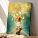 Christian Jesus The Lambs Coming To Him Bible Verse Canvas Print Christian Jesus The Lambs Coming To Him Bible Verse Canvas Print