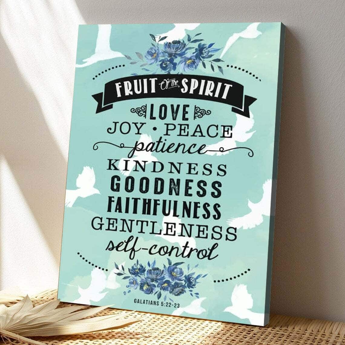 The Fruit Of The Spirit Galatians 522-23 Bible Verse Canvas Print