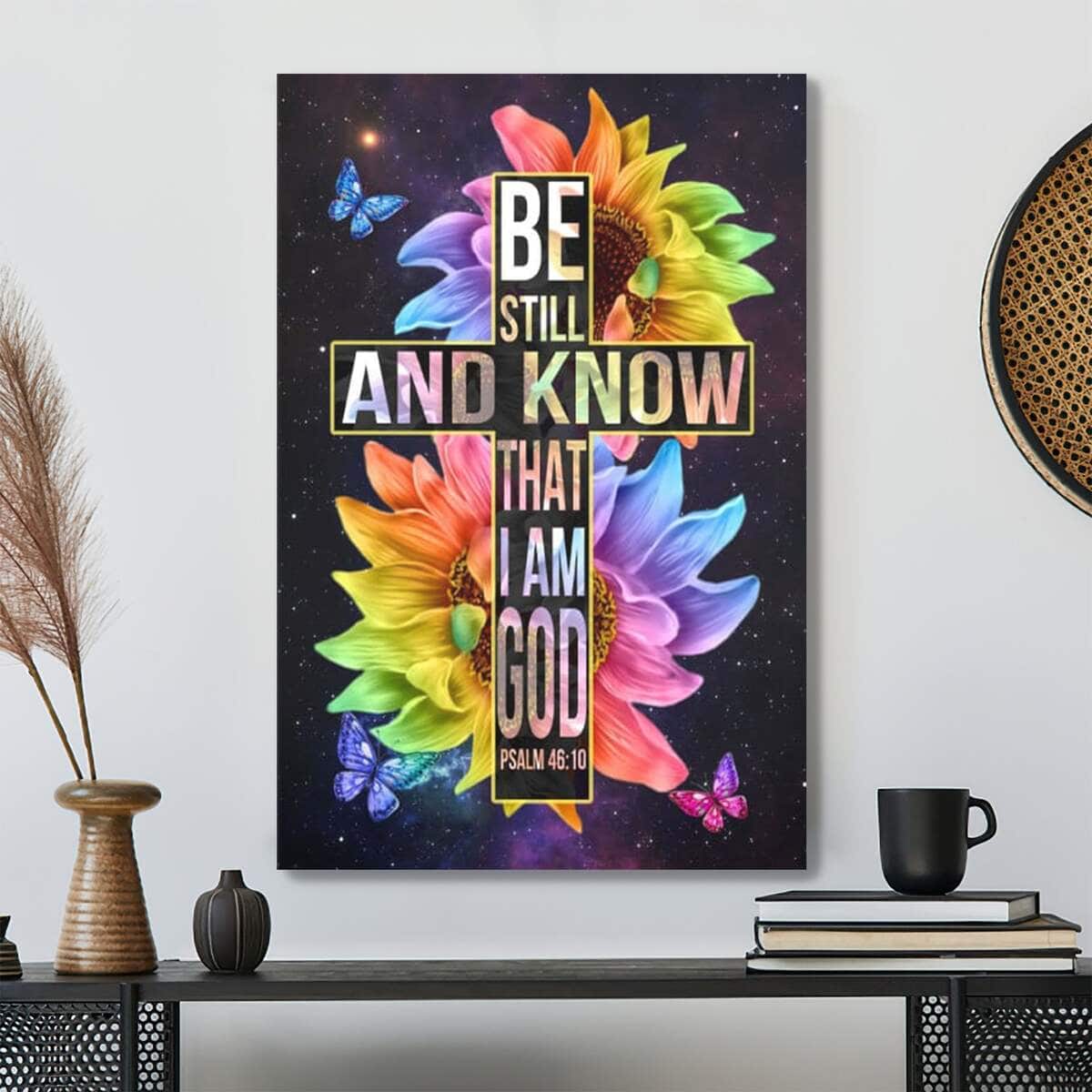 Bible Verse Psalm 4610 Be Still And Know That I Am God Scripture Canvas Print Bible Verse Psalm 4610 Be Still And Know That I Am God Scripture Canvas Print