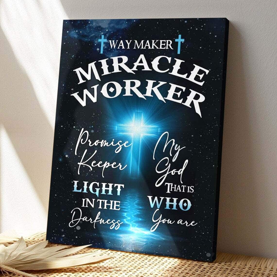 Bible Verse Way Maker Miracle Worker Cross Scripture Poster Print Bible Verse Way Maker Miracle Worker Cross Scripture Poster Print
