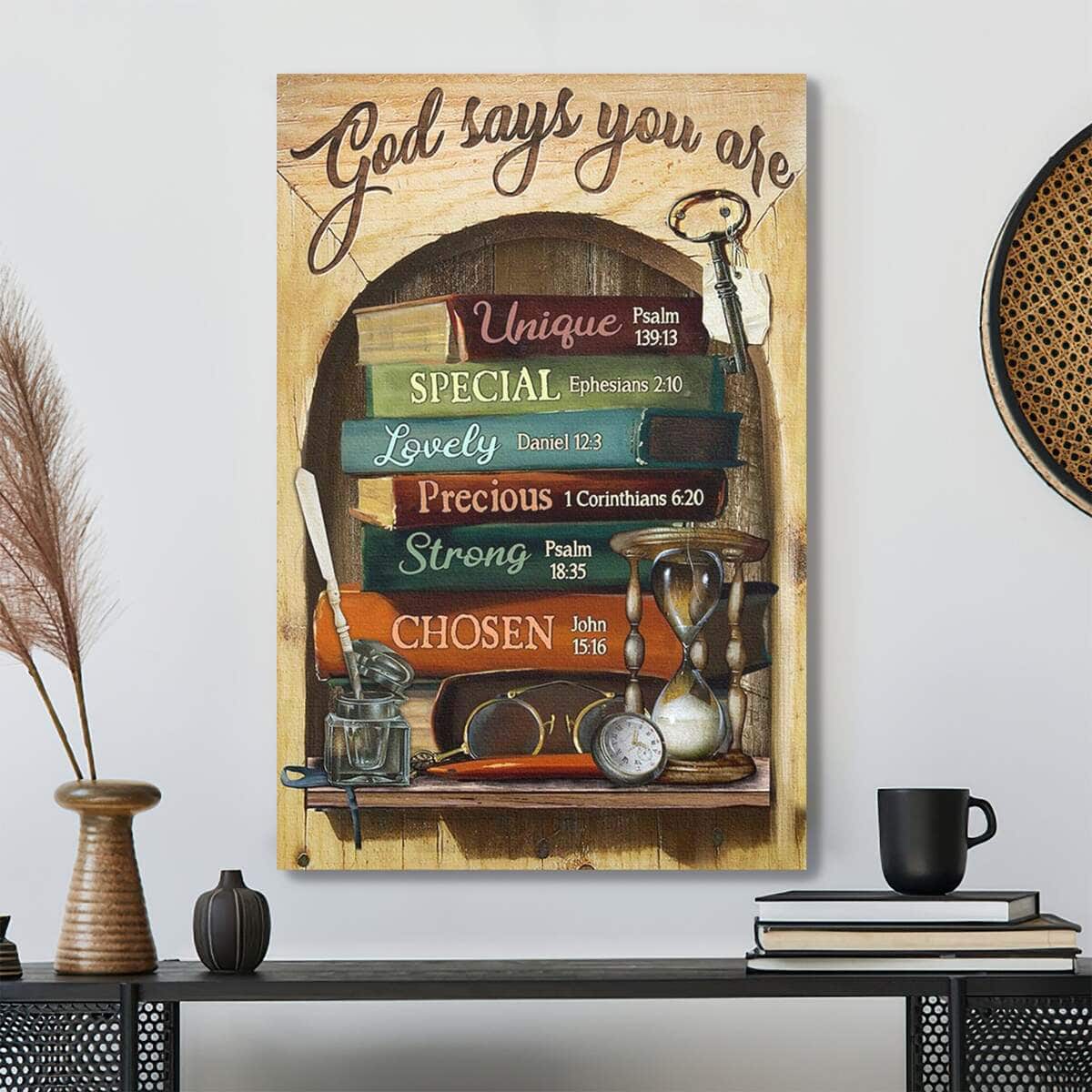 Book God Says You Are Bible Verse Canvas Print Book God Says You Are Bible Verse Canvas Print
