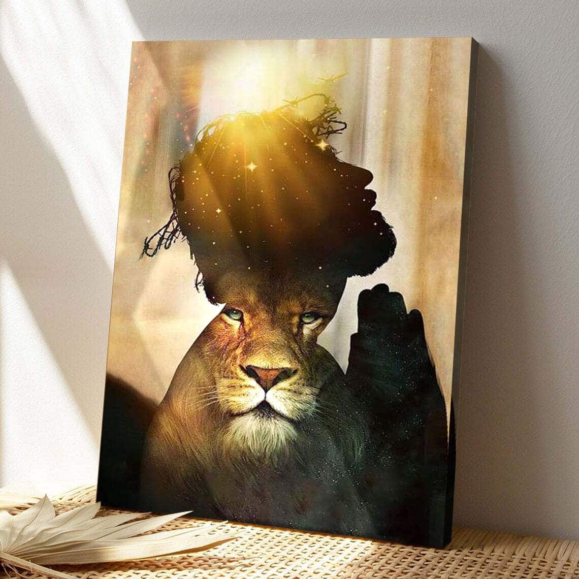 Jesus Lion Of Judah Christian Christian Bible Verse Scripture Canvas Print Jesus Lion Of Judah Christian Christian Bible Verse Scripture Canvas Print