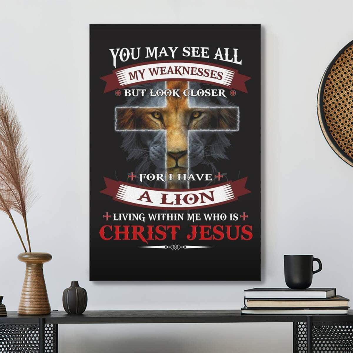 I Have A Lion Who Is Christ Jesus Christian Bible Verse Scripture Canvas Print I Have A Lion Who Is Christ Jesus Christian Bible Verse Scripture Canvas Print