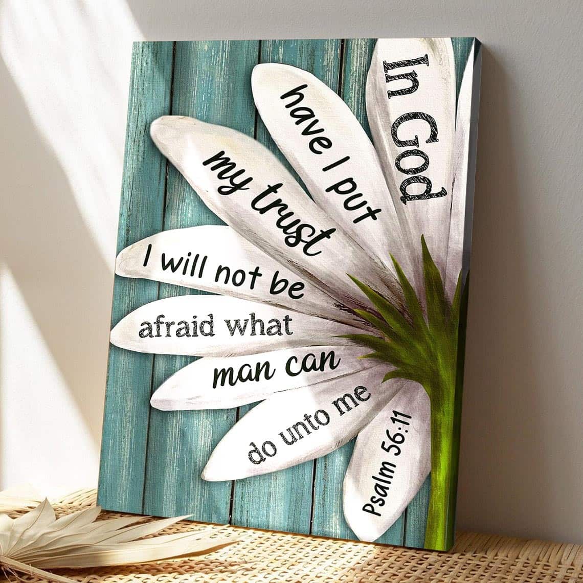 In God Have I Put My Trust Bible Verse Scripture Canvas Print