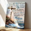 Bible Verse Cross On The Sea My Chains Are Gone Canvas Print Bible Verse Cross On The Sea My Chains Are Gone Canvas Print
