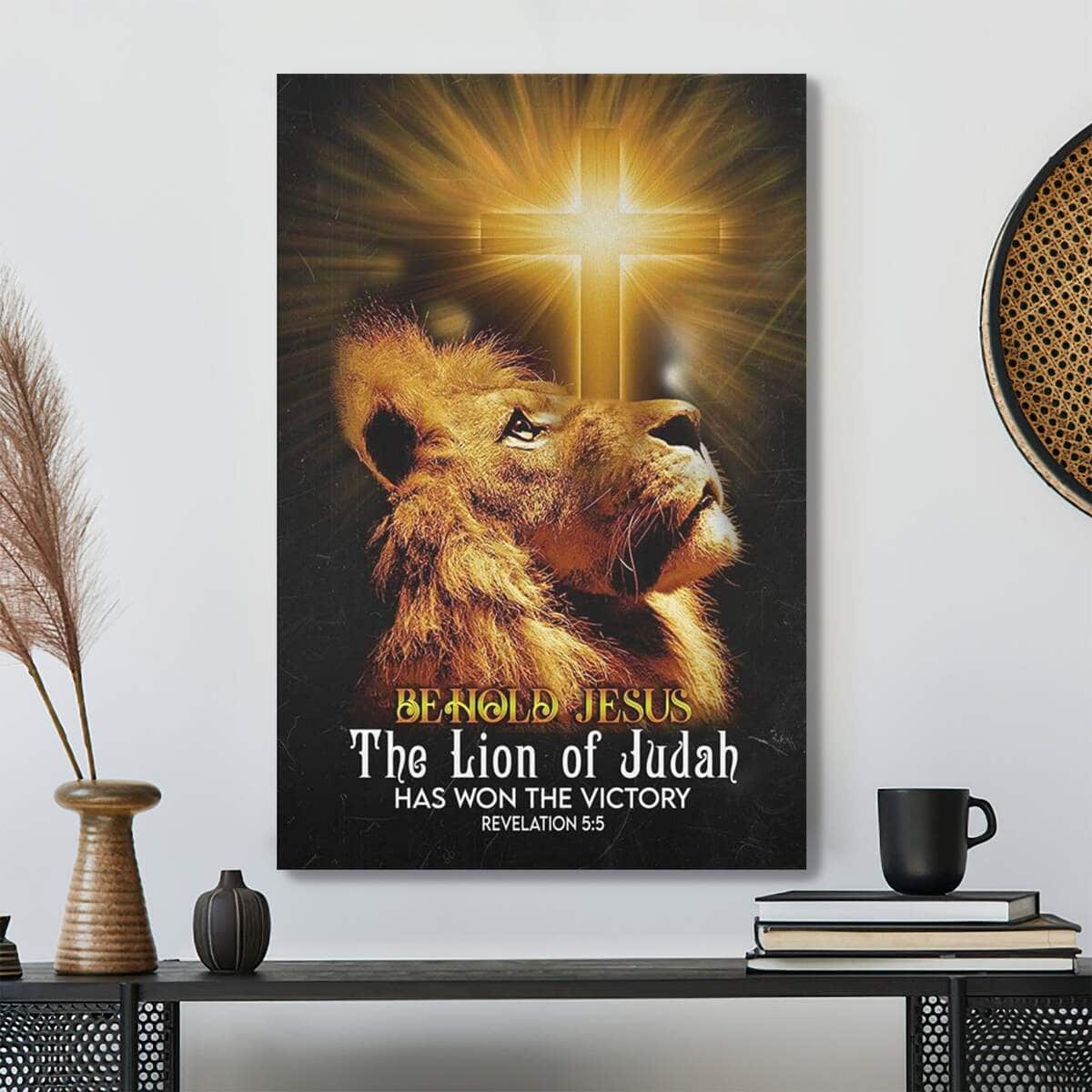 Behold Jesus The Lion Of Judah Bible Verse Scripture Canvas Print Behold Jesus The Lion Of Judah Bible Verse Scripture Canvas Print