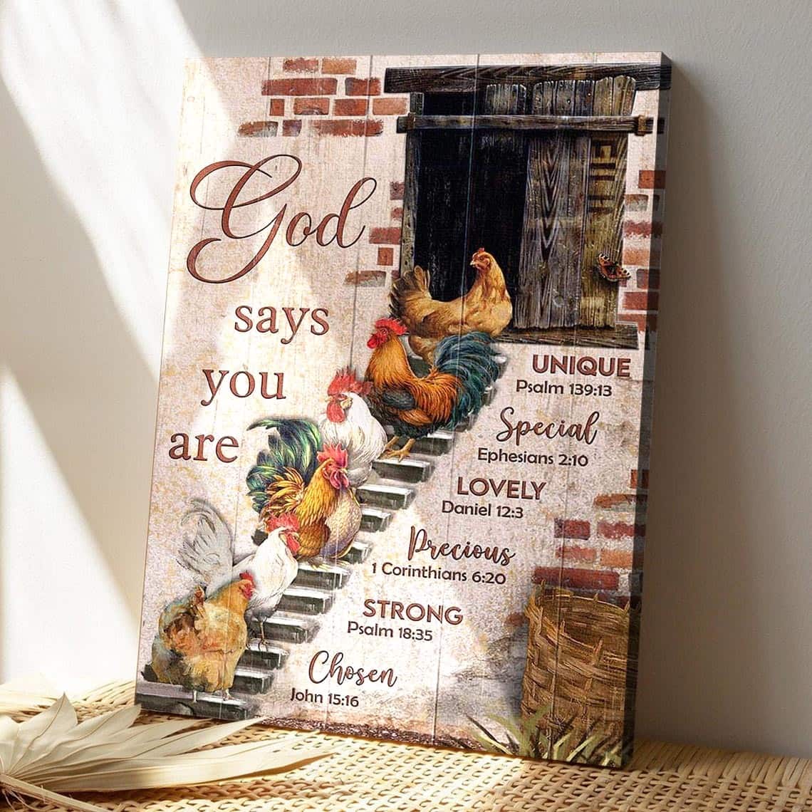 Bible Verse Amazing Flock God Says You Are Canvas Print