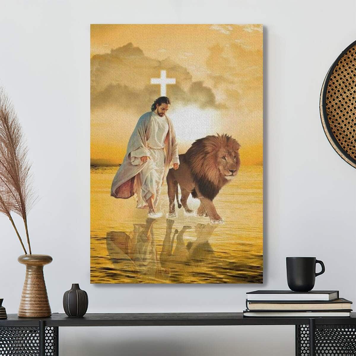 Bible Verse Jesus The Lion Of Judah Jesus Walks On Water Scripture Canvas Print Bible Verse Jesus The Lion Of Judah Jesus Walks On Water Scripture Canvas Print