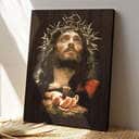 Bible Verse Jesus Crucified Hands Scripture Canvas Print