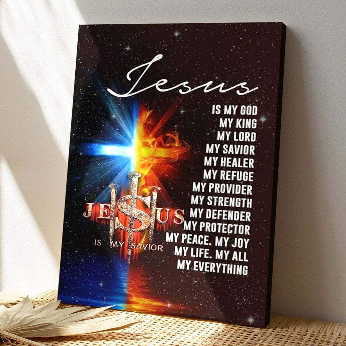 Bible Verse Jesus My Lord My God My King My Everything Scripture Canvas Print