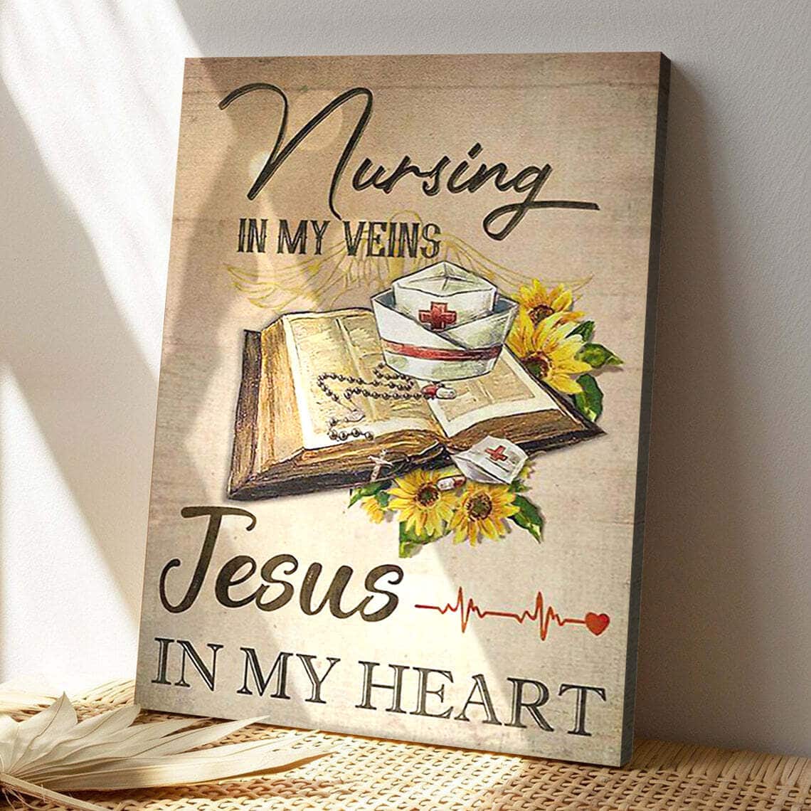 Bible Verse Jesus Nursing In My Veins Jesus Canvas Print