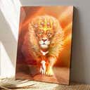 Bible Verse Jesus Lion And Sheep Christian Canvas Print