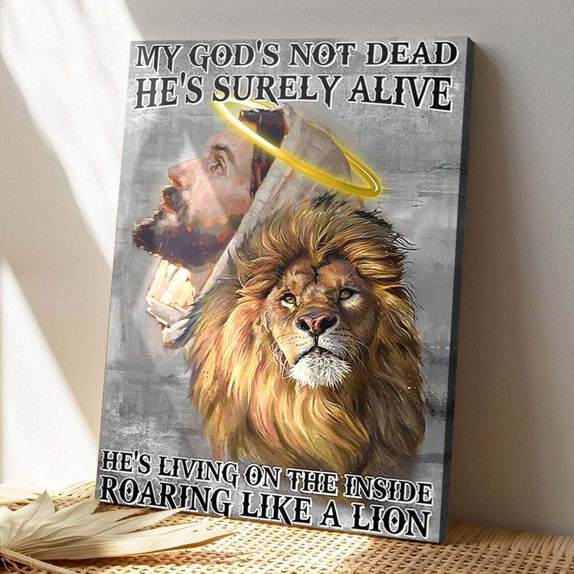 Jesus And Lion Bible Verse Jesus Roading Like A Lion God Jesus Canvas Print