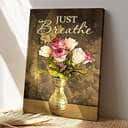 Just Breathe Canvas Print For Christian Religious Just Breathe Canvas Print For Christian Religious