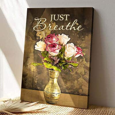 Just Breathe Canvas Print For Christian Religious