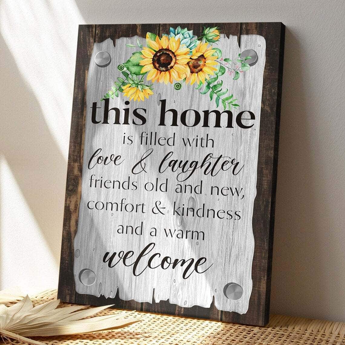 Bible Verse This Home Filled With Love And Laughter Scripture Canvas Print Bible Verse This Home Filled With Love And Laughter Scripture Canvas Print