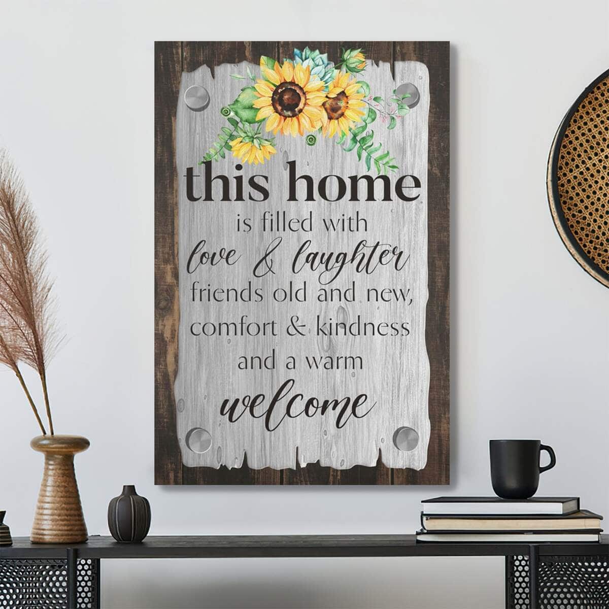 Bible Verse This Home Filled With Love And Laughter Scripture Canvas Print Bible Verse This Home Filled With Love And Laughter Scripture Canvas Print