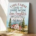 Bible Verse Hard Work Love Laughter And Saving Grace Scripture Canvas Print