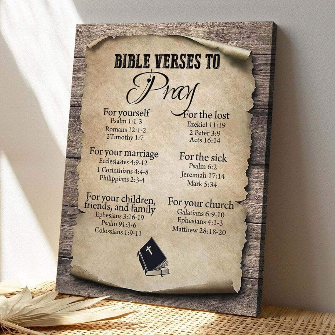 Bible Verse Bible Verse To Pray Scripture Canvas Print