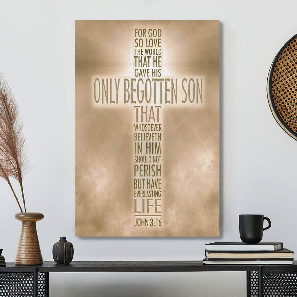 Bible Verse For God So Loved The World John 316 Kjv Scripture Canvas Print Bible Verse For God So Loved The World John 316 Kjv Scripture Canvas Print