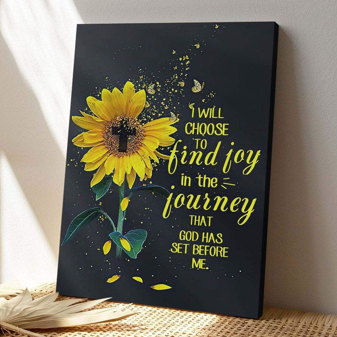 Bible Verse Choose To Find Joy In The Journey Christian Scripture Canvas Print