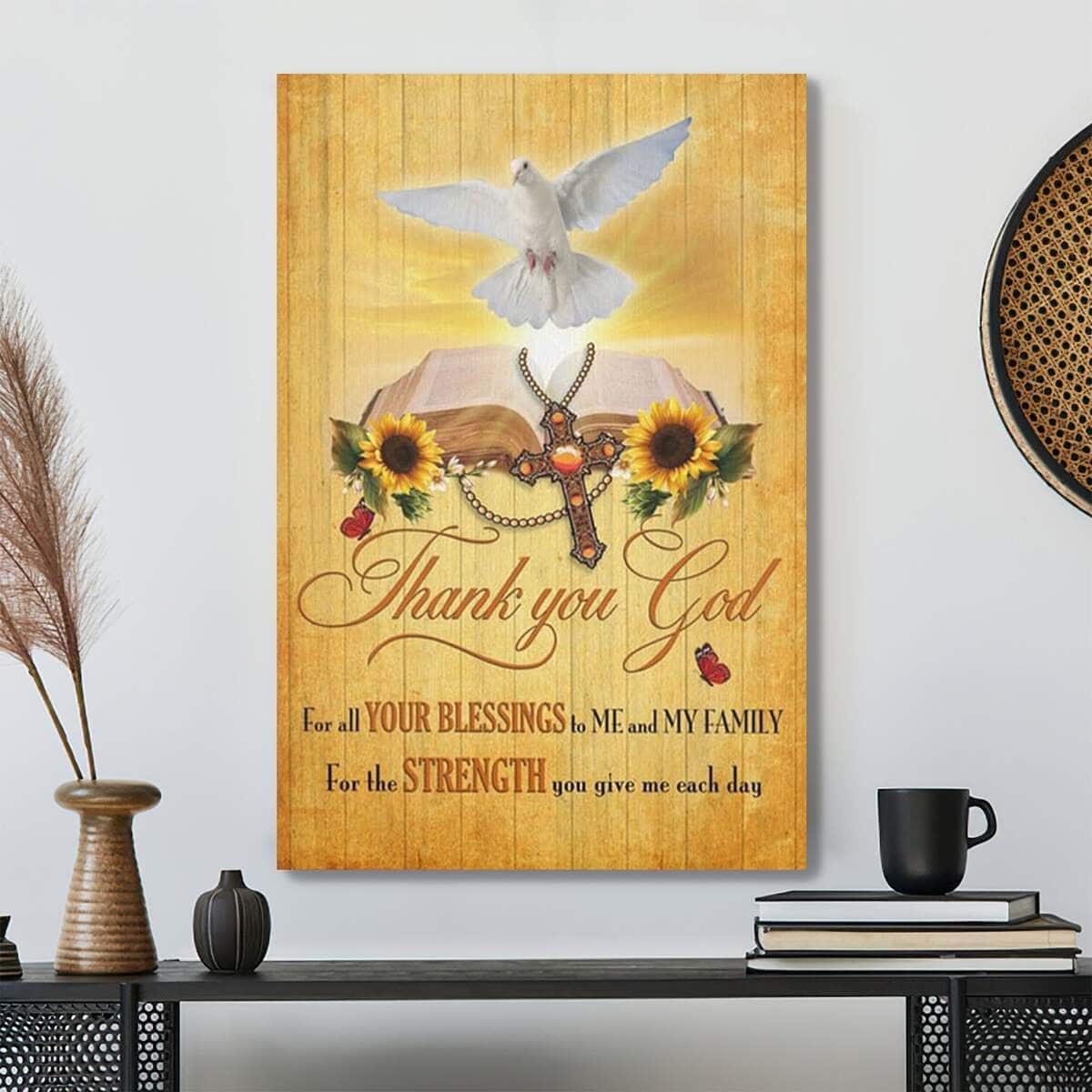 Bible Verse Thank You God For All Your Blessings Scripture Canvas Print Bible Verse Thank You God For All Your Blessings Scripture Canvas Print
