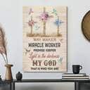 Bible Verse Way Maker Lyrics Three Cross Scripture Canvas Print
