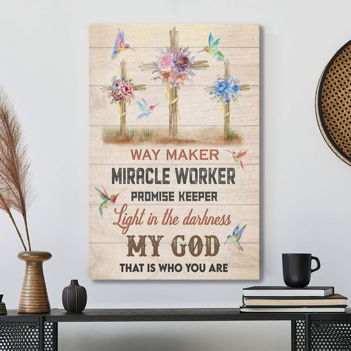 Bible Verse Way Maker Lyrics Three Cross Scripture Canvas Print Bible Verse Way Maker Lyrics Three Cross Scripture Canvas Print