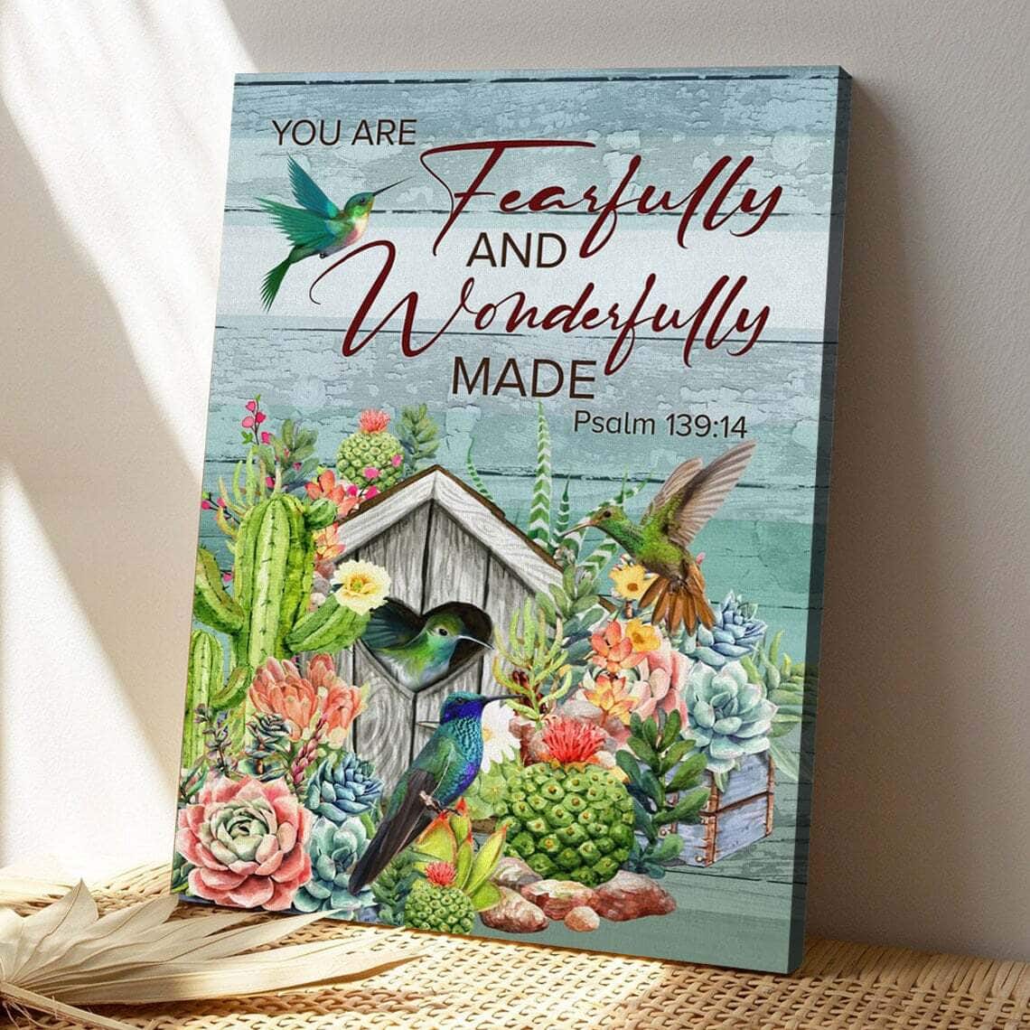Bible Verse Fearfully And Wonderfully Made Scripture Canvas Print