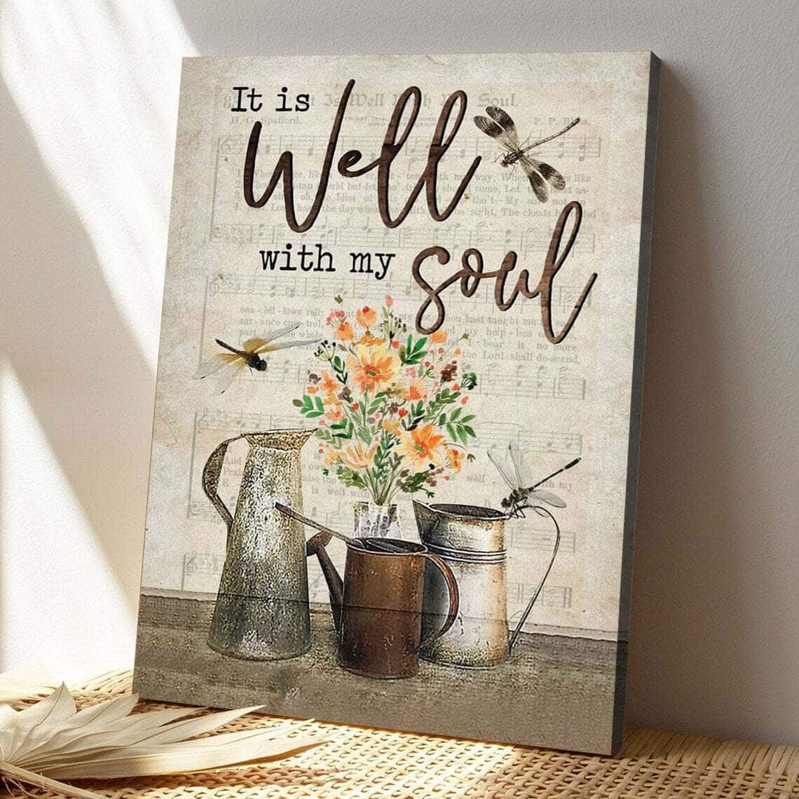 Bible Verse It Well With My Soul Scripture Canvas Print
