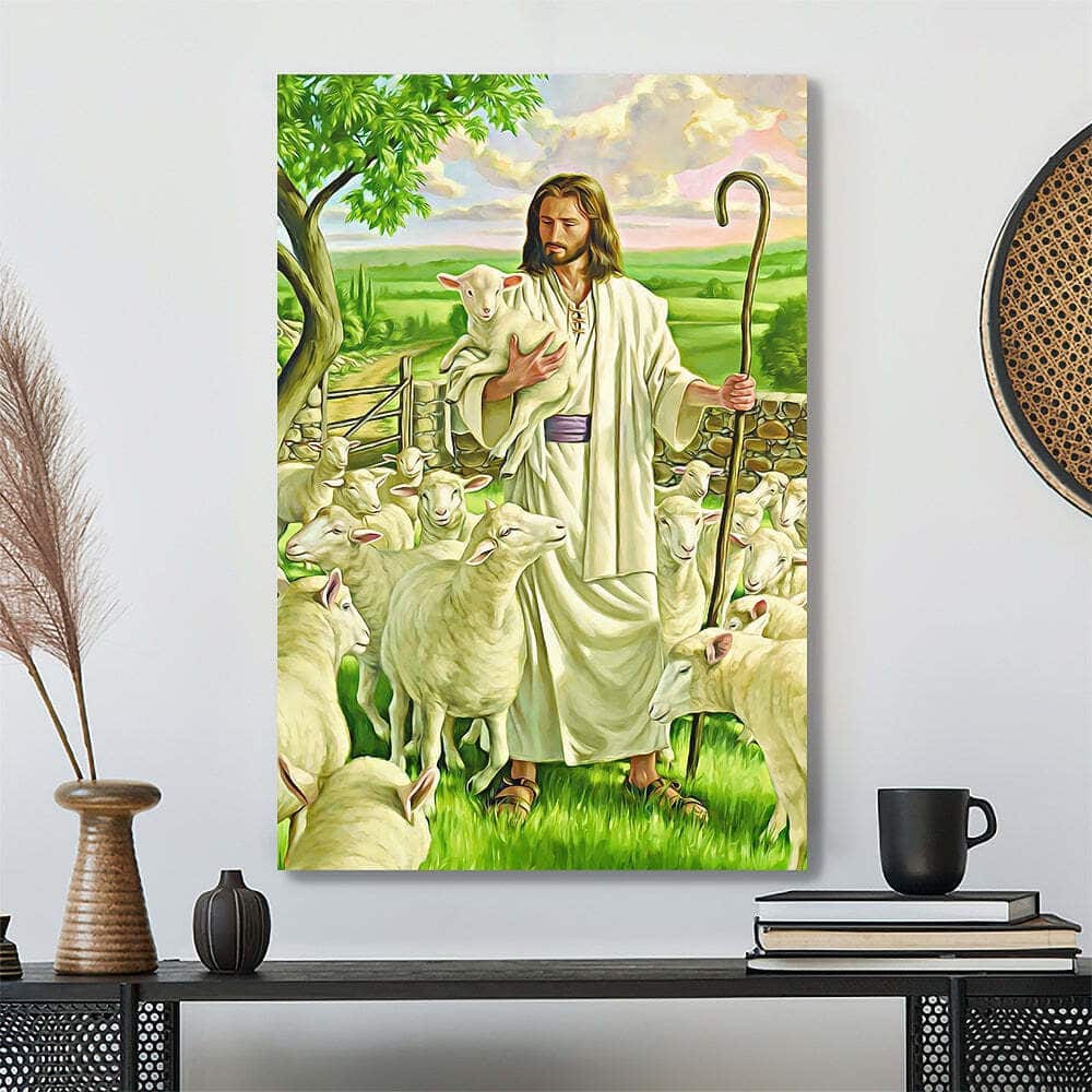 Jesus And Lamb Jesus Painting Jesus Scripture Canvas Print Jesus And Lamb Jesus Painting Jesus Scripture Canvas Print