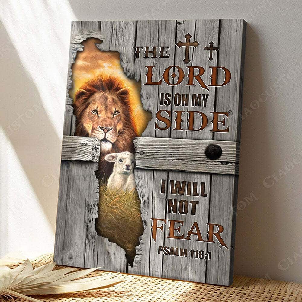 The Lord Is On My Side Christian Gift Jesus Bible Verse Scripture Canvas Print