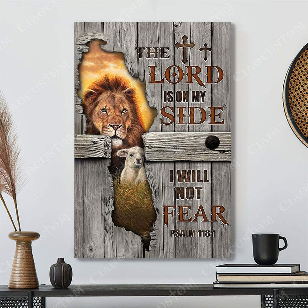 The Lord Is On My Side Christian Gift Jesus Bible Verse Scripture Canvas Print The Lord Is On My Side Christian Gift Jesus Bible Verse Scripture Canvas Print