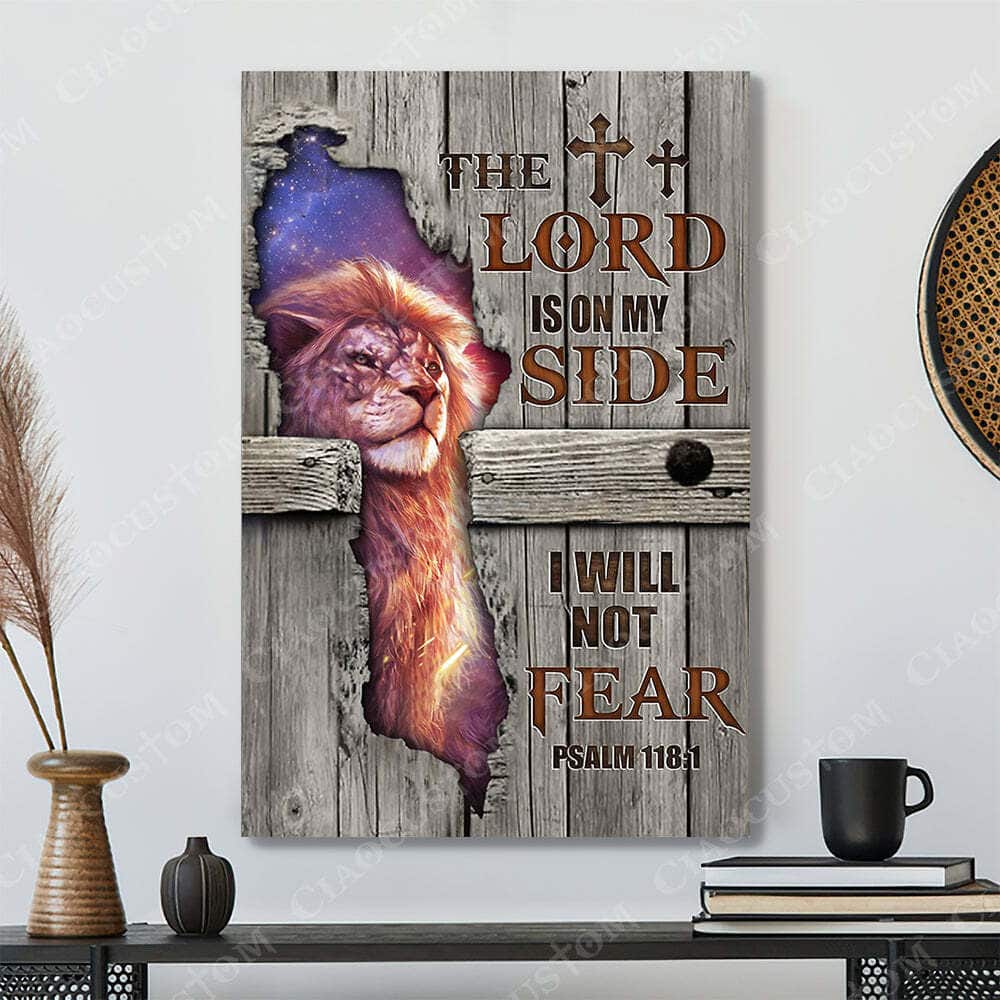 The Lord Is On My Side Faith Lion Christian Gift Jesus Bible Verse Scripture Canvas Print The Lord Is On My Side Faith Lion Christian Gift Jesus Bible Verse Scripture Canvas Print