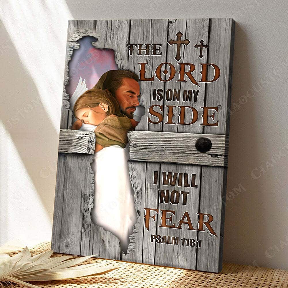 Christian Religious The Lord Is On My Side Christian Gift Jesus Bible Verse Scripture Canvas Print Christian Religious The Lord Is On My Side Christian Gift Jesus Bible Verse Scripture Canvas Print